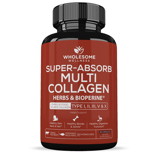 Wholesome Wellness Multi-Collagen Pills bottle front