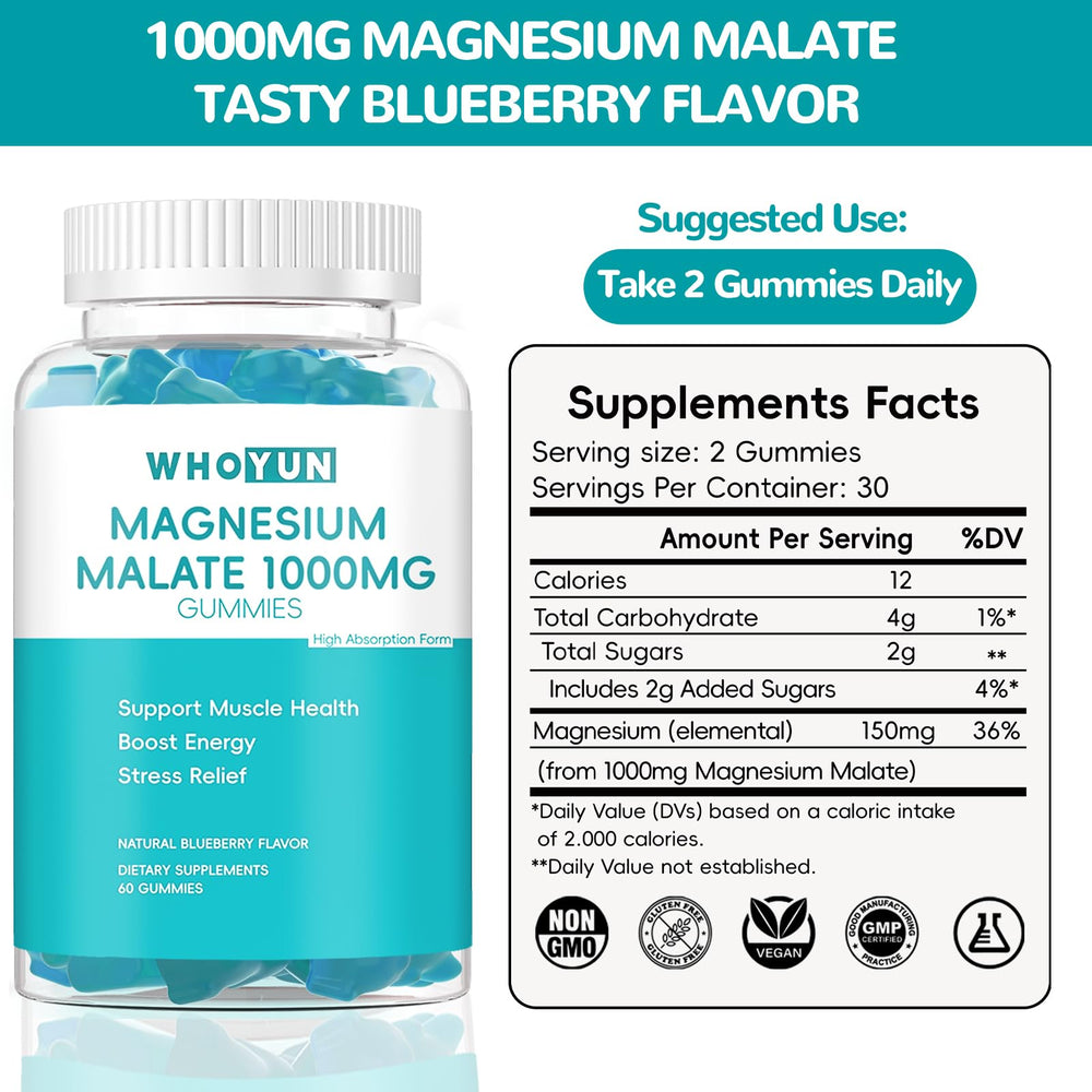 Serving display showing two gummies representing a 1000mg dose