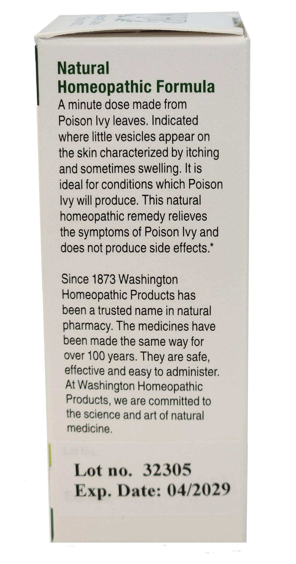 Illustration of poison ivy relief with WHP