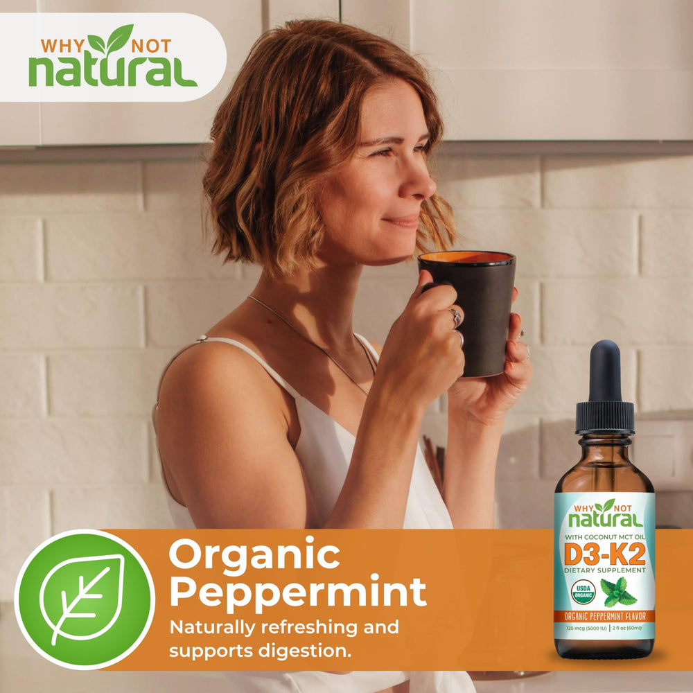 Serving suggestion: half-dropper of D3 K2 liquid drops