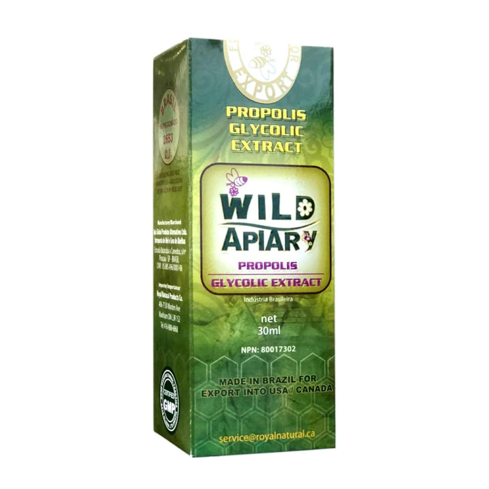 30ml bottle of Generic Wild Apiary Brazilian Green Propolis Liquid Drop Glycolic (Non-Alcoholic) - Sugar Free, Wax Free