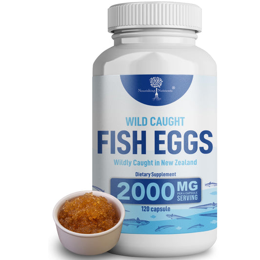 Bottle of Wild Caught Fish Eggs 2,000mg supplement