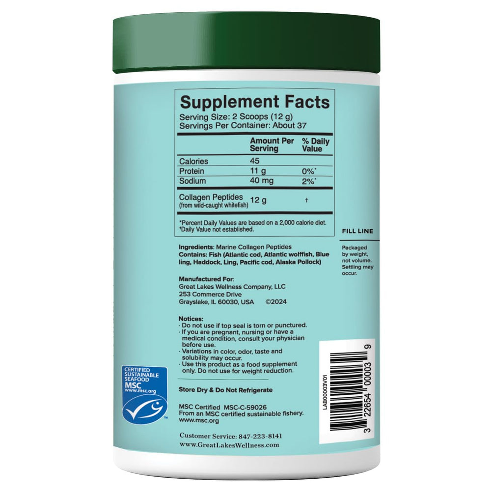 Wild-caught MSC-certified marine collagen