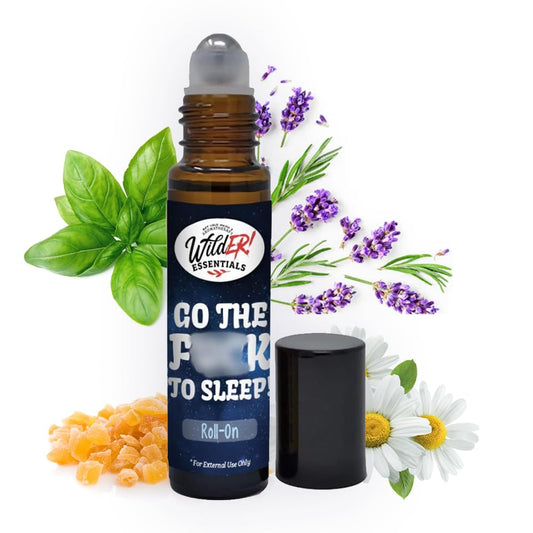 Go The F to Sleep roll-on bottle front view