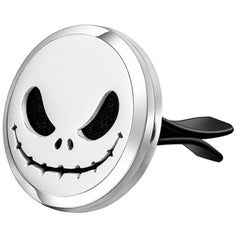 Wild Essentials Jack Skullington car vent diffuser in stainless steel locket pendant