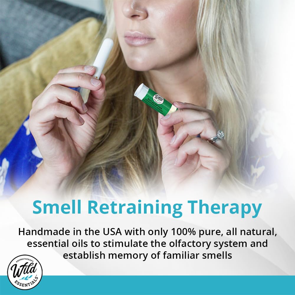 Close-up of nasal inhaler with essential oils