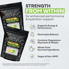 Scoop of Wild Foods Creatine + Electrolytes powder with Lemon Lime flavor