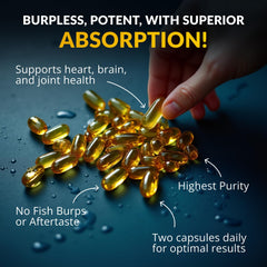 Bottle of sustainably sourced wild-caught fish oil