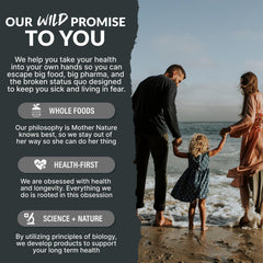 Eco-friendly packaging and sustainable sourcing insignia for Wild Foods Tri-Mag & L-Theanine