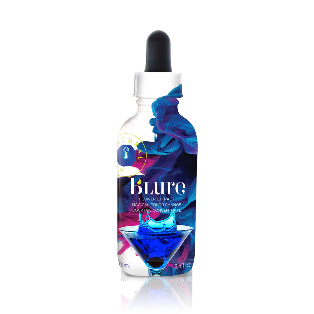 Front view of Wild Hibiscus B-Lure Butterfly Pea Flower Extract bottle