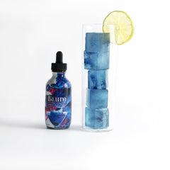 Close-up of butterfly pea flowers used in the extract