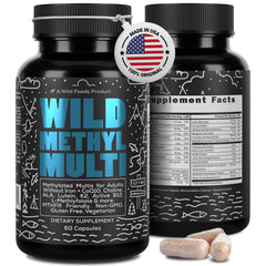 Wild Methylated Multivitamin bottle on kitchen counter