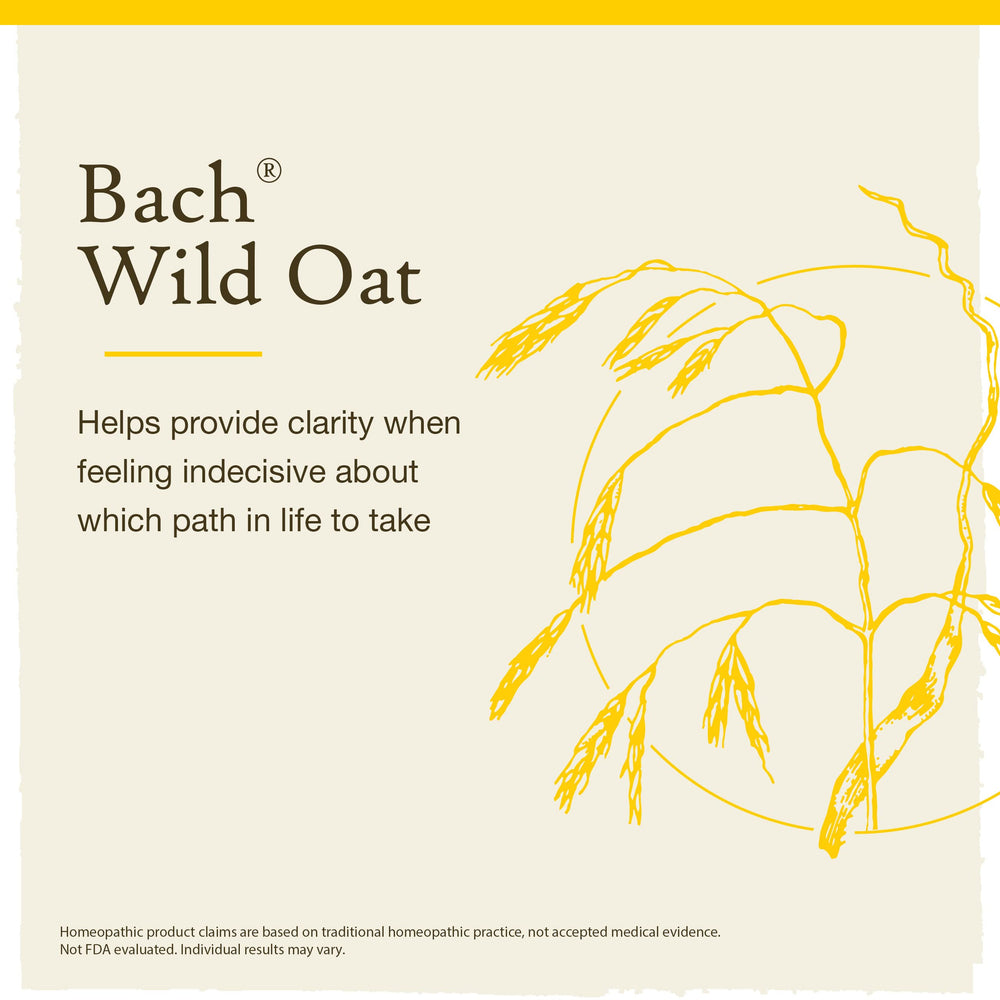 Wild Oat flower remedy bottle with packaging