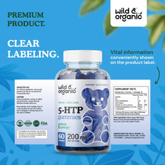 Nutrition label detail on Wild & Organic 5-HTP Mood Gummies