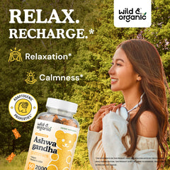 Close-up of mango-flavored ashwagandha gummies