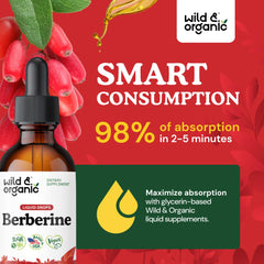Vegan glycerin-based Berberine Liquid Drops bottle
