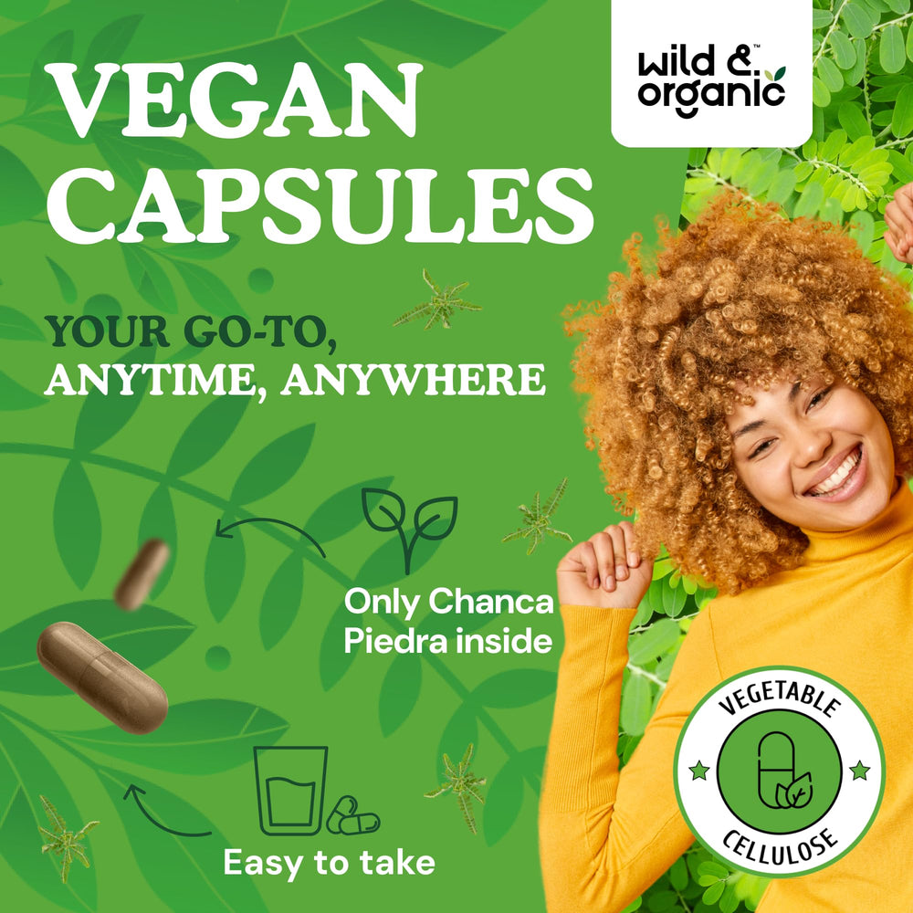 Chanca Piedra capsules with plant-based coating