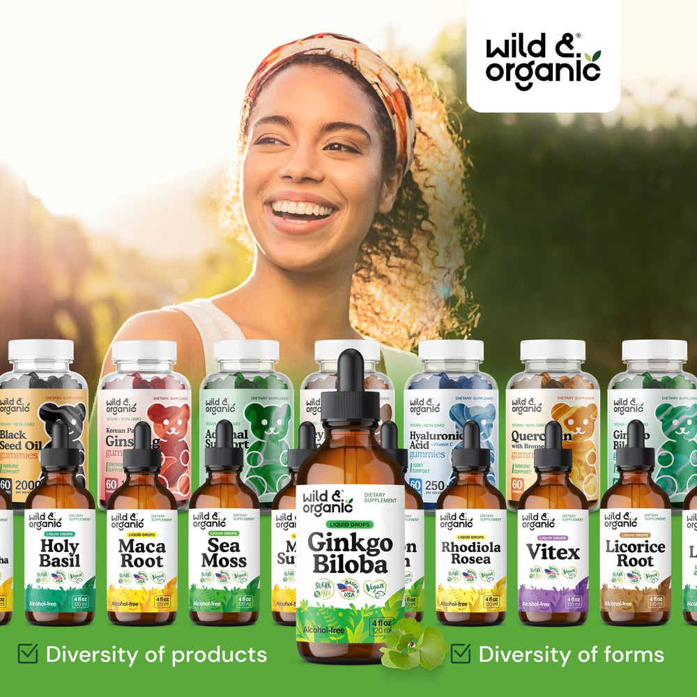 Ginkgo biloba liquid extract in glycerin-based tincture