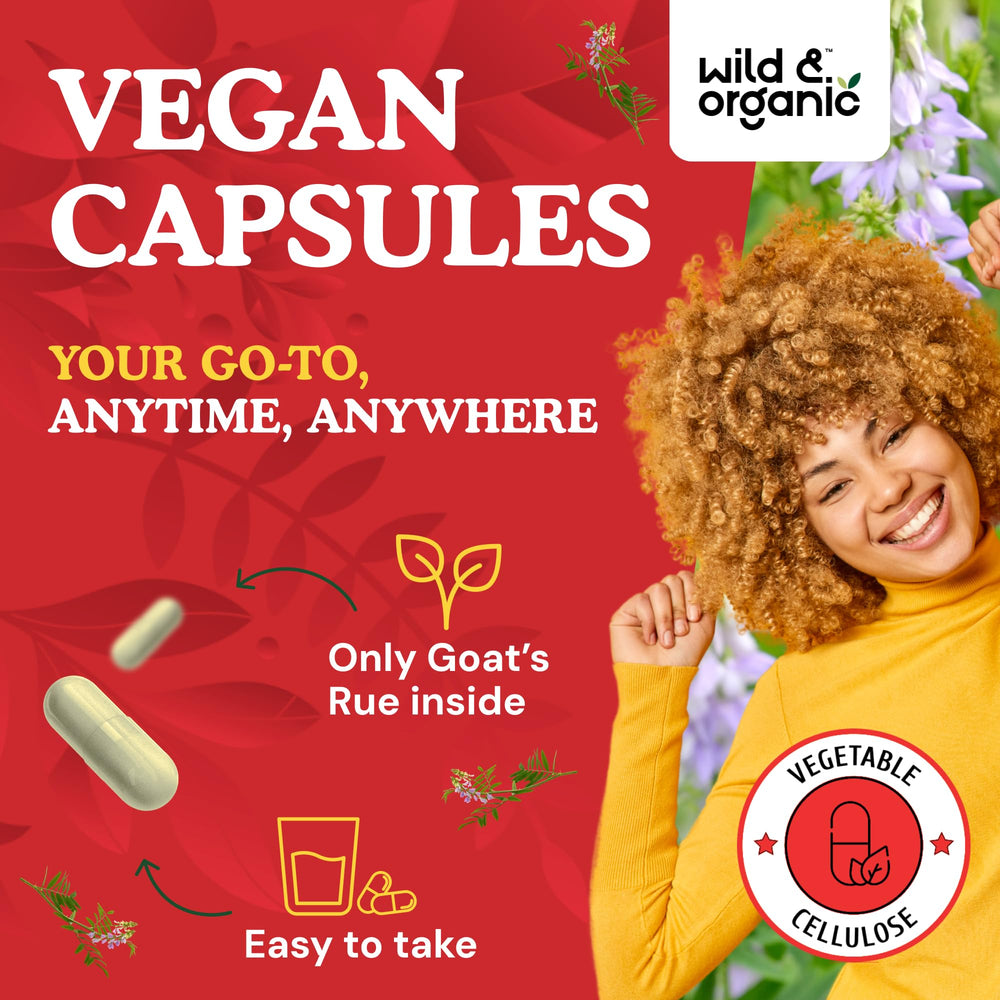 Front view of Wild & Organic Goat's Rue bottle