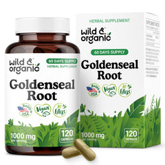 Hero image: Wild & Organic Goldenseal Root Capsules 1000mg
