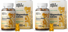 Hero image: Wild & Organic Magnesium Citrate Gummies packaging (Pack of 2)