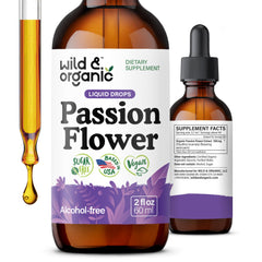 Wild & Organic passionflower tincture bottle (2 oz)