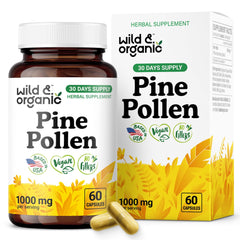 Wild & Organic Pine Pollen for Men capsules bottle