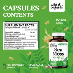 Side view of bottle showing ingredients and vegan formula