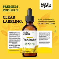 Dropper dispensing yohimbe liquid into a glass