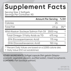 Wild Alaskan Sockeye Salmon Oil