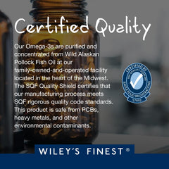 Wiley's Finest Peak EPA third-party testing badge conveys purity and safety verification.
