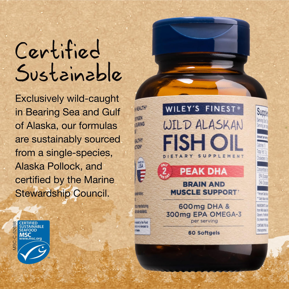 Marine Stewardship Council certification on Wiley's Finest packaging
