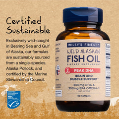 Marine Stewardship Council certification on Wiley's Finest packaging
