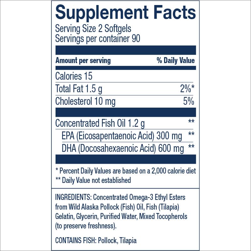 Close-up of Wiley's Finest softgels in the bottle for easy daily intake.