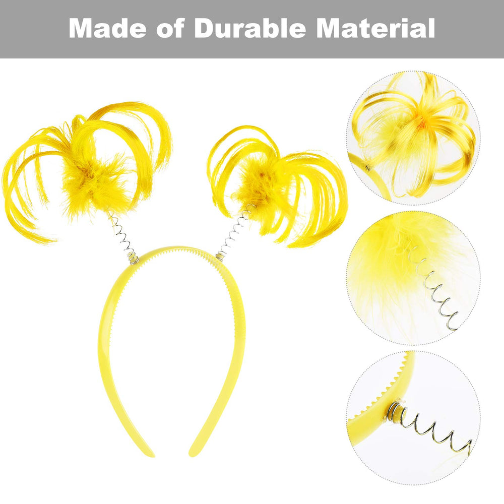 Willbond yellow feather headband suitable for Halloween and cosplay.