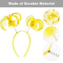 Willbond yellow feather headband suitable for Halloween and cosplay.