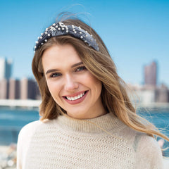 Willbond velvet texture closeup headband showcases luxurious feel.