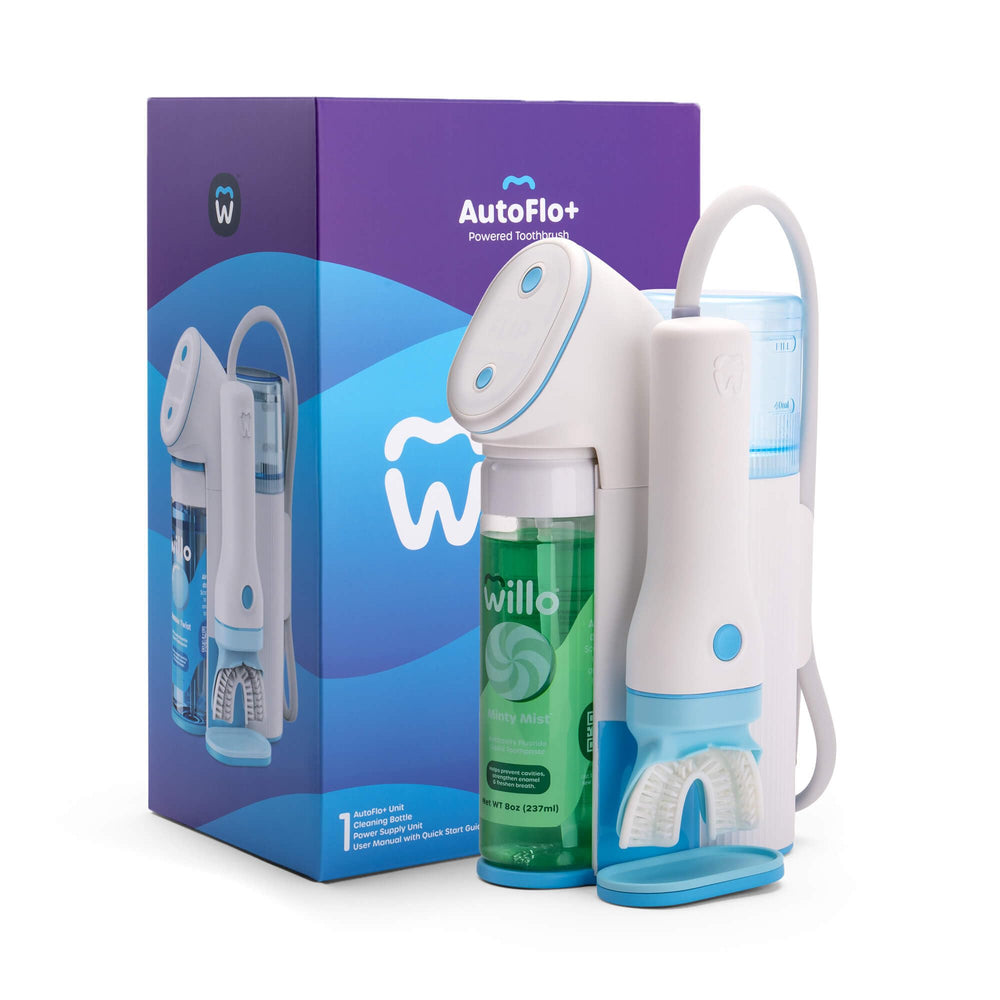 Willo Minty Mist front view of the full automatic kids toothbrush