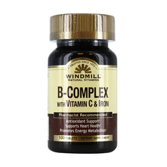 Windmill B-Complex Tablets with Vitamin C and Iron - 100 Ea