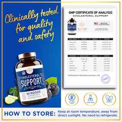 Made in USA Windsor Botanicals vegan cholesterol pills