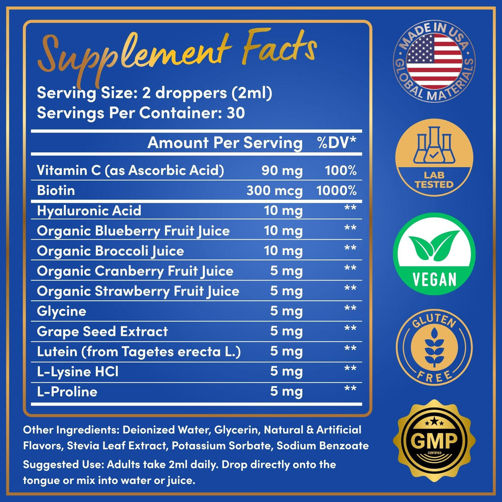 Vitamin C highlighted as an ingredient in the vegan collagen formula