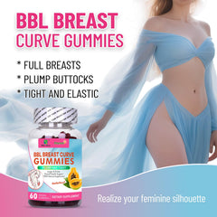 Bottle of Wins Town BBL Chest Curve Gummies