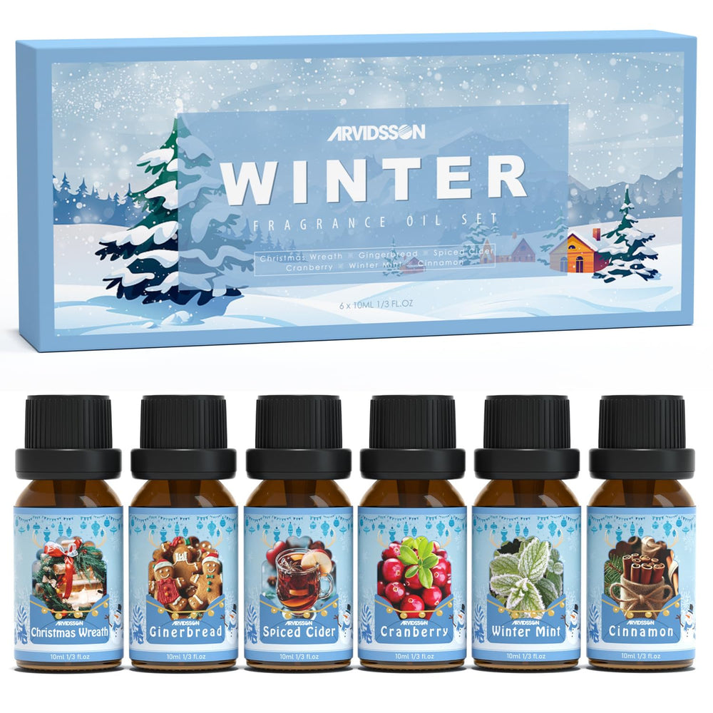 Winter Essential Oils Set – group image with all bottles