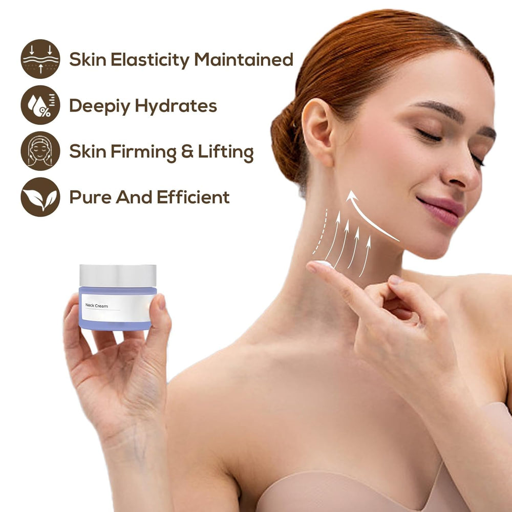 WINTER PLUM neck-line-smoothing highlights reduced neck wrinkles.