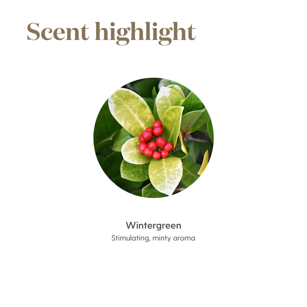 Aura of minty Wintergreen aroma in a tranquil setting