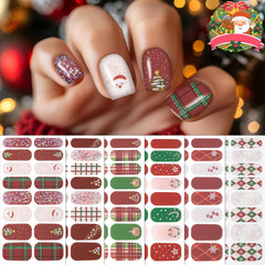 Winthrop Christmas nail wraps six sheets provide festive patterns for quick home manicure.