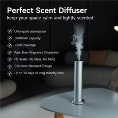 Diffuser shown with Bluetooth remote control