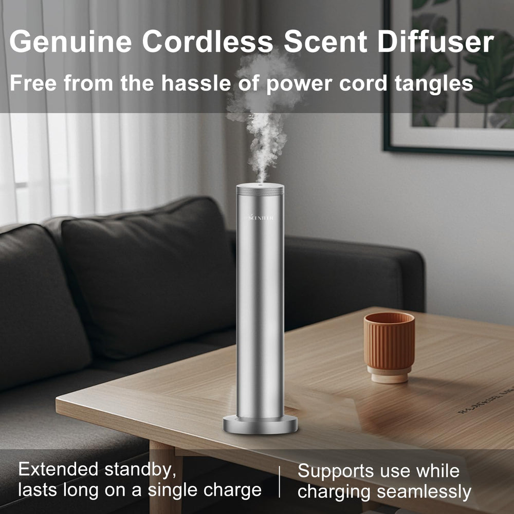 Front view of silver Wireless Scent Diffuser