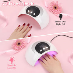 Wisdompark UV lamp with auto sensor turns on and off for convenient curing sessions.