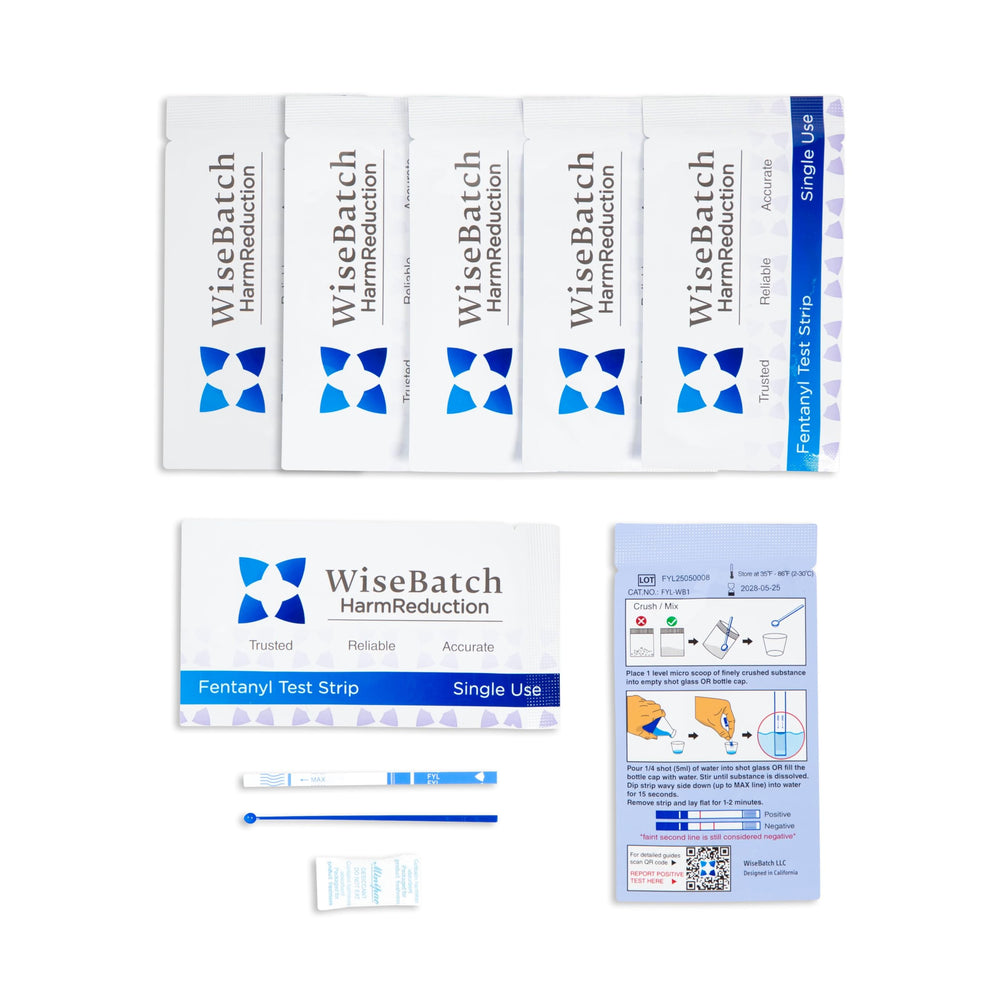 WiseBatch Fentanyl Test Strip Pack 25 front view